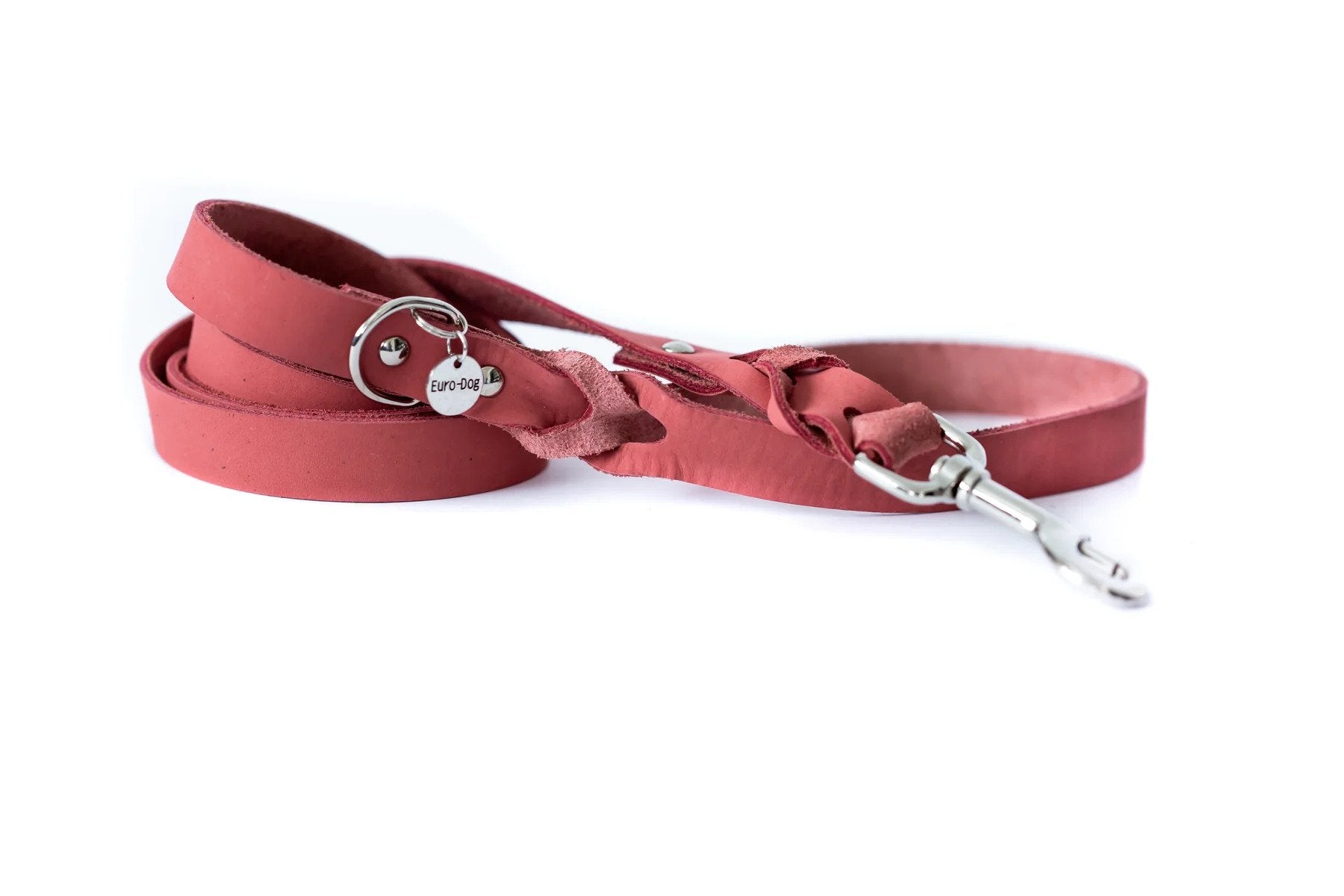 Eurodog Collars Elegant Style Soft Leather Braided Dog Leash