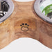 GF PET Figure 8 Pet Feeder Authentic Burned Logo Paw