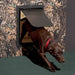 Lakeside The Magnador 2-Way Dark Brown Pet Door With Passing Dog