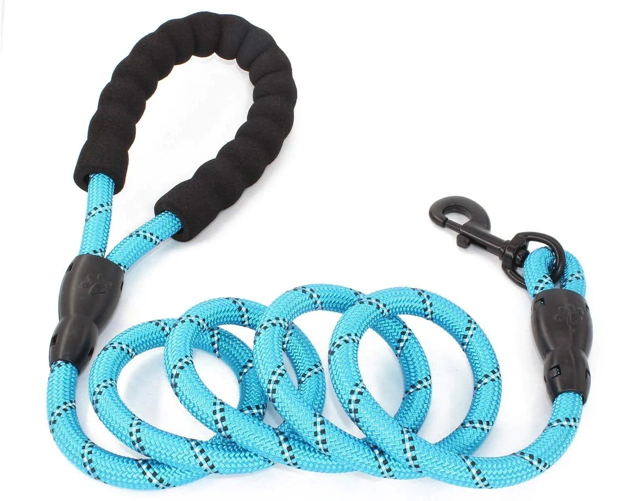 My Doggy Tales Braided Rope Dog Leash Blue