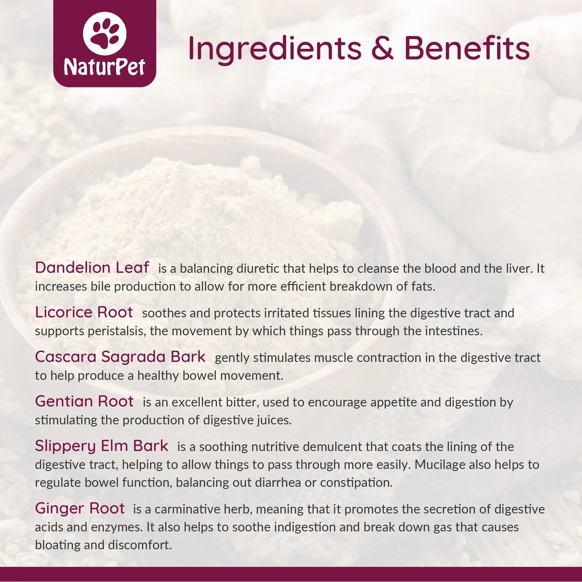 NaturPet Hairball Care - Optimal Digestive Support Ingredients and Benefits