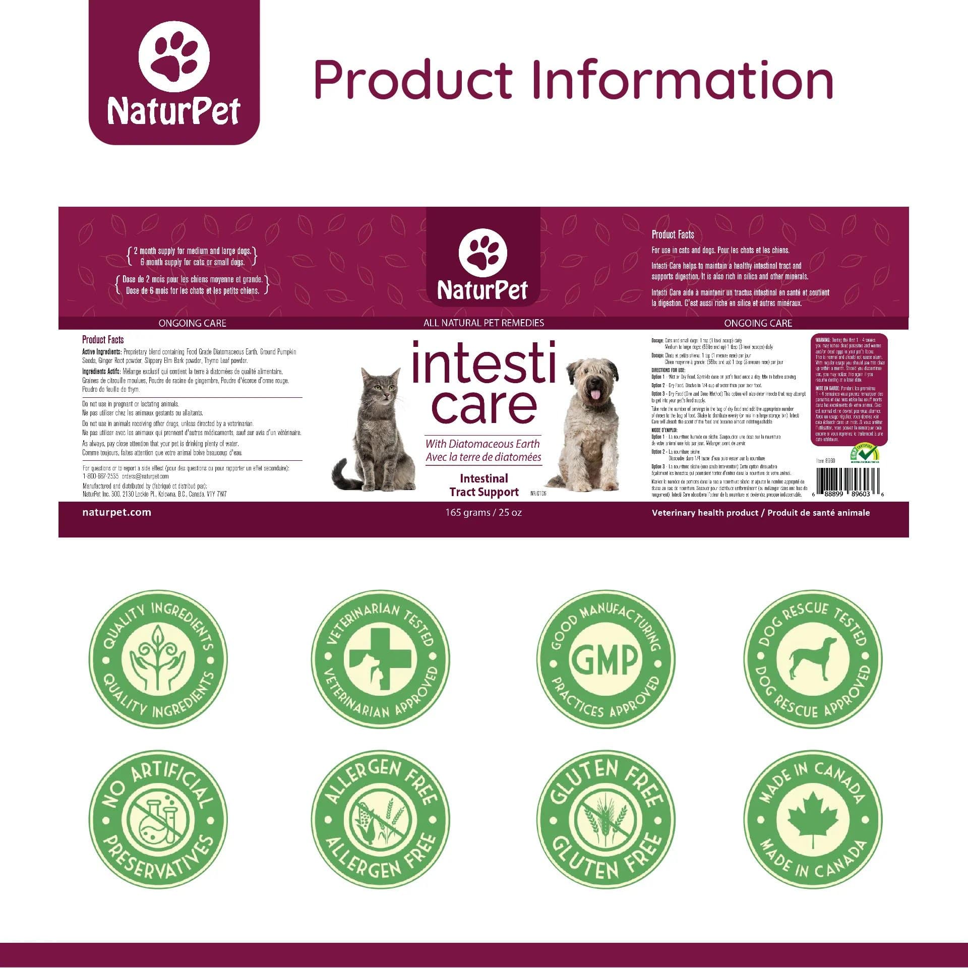 NaturPet Intesti Care - For Intestinal Health & Support Product Information