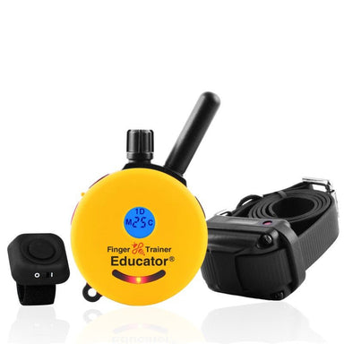 E-Collar FT-330 Wireless Finger Trainer Educator 12 Mile Remote Waterproof Training Collar Yellow