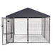 Lucky Dog® Stay Series™ Heavy Duty Wear Resistant Dog Kennel Grey Presidential Front