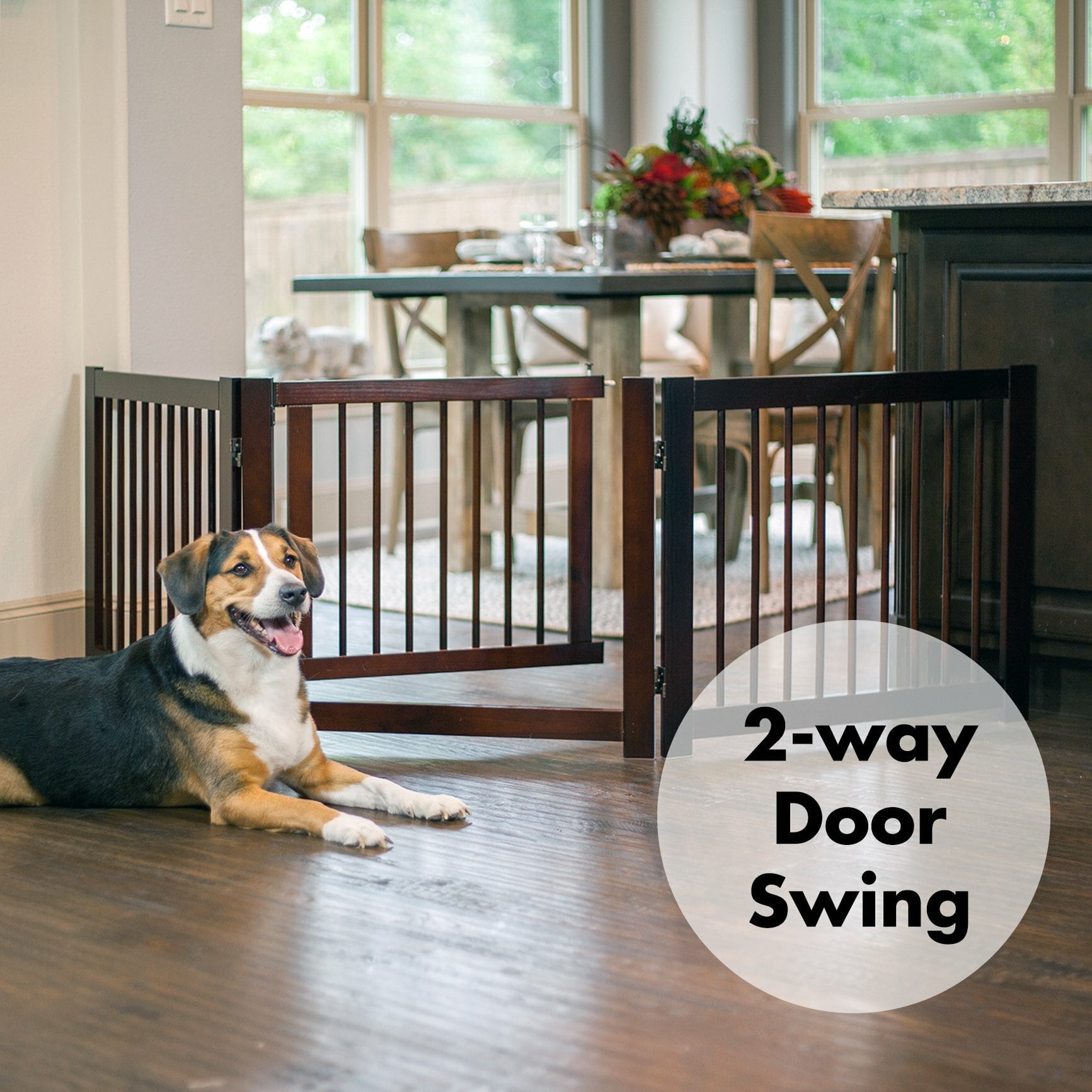 Primetime Petz 360˚ Configurable Dog Gate With Door Two Way Door Swing