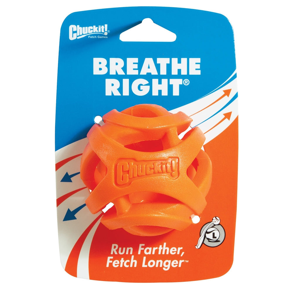 Chuckit! Breathe Right Dog Toy Fetch Ball Orange 1ea/LG