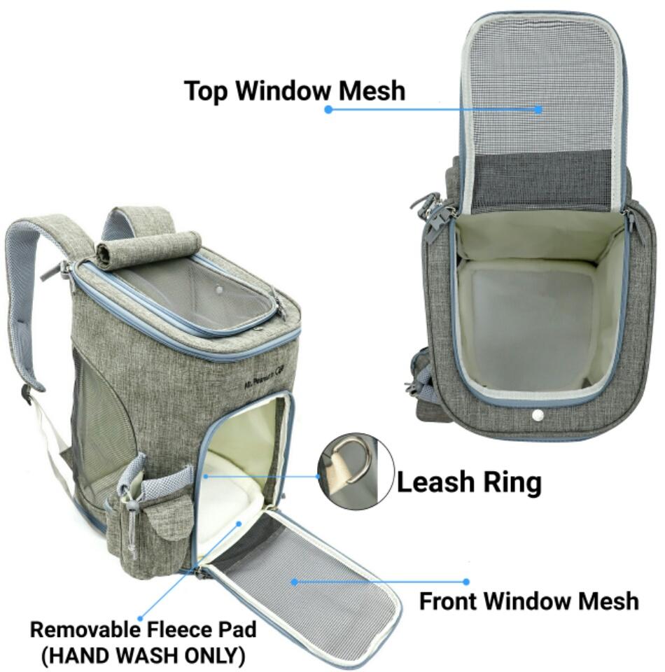 Mr. Peanut's Vancouver Series Backpack Pet Carrier for Smaller Cats and Dogs