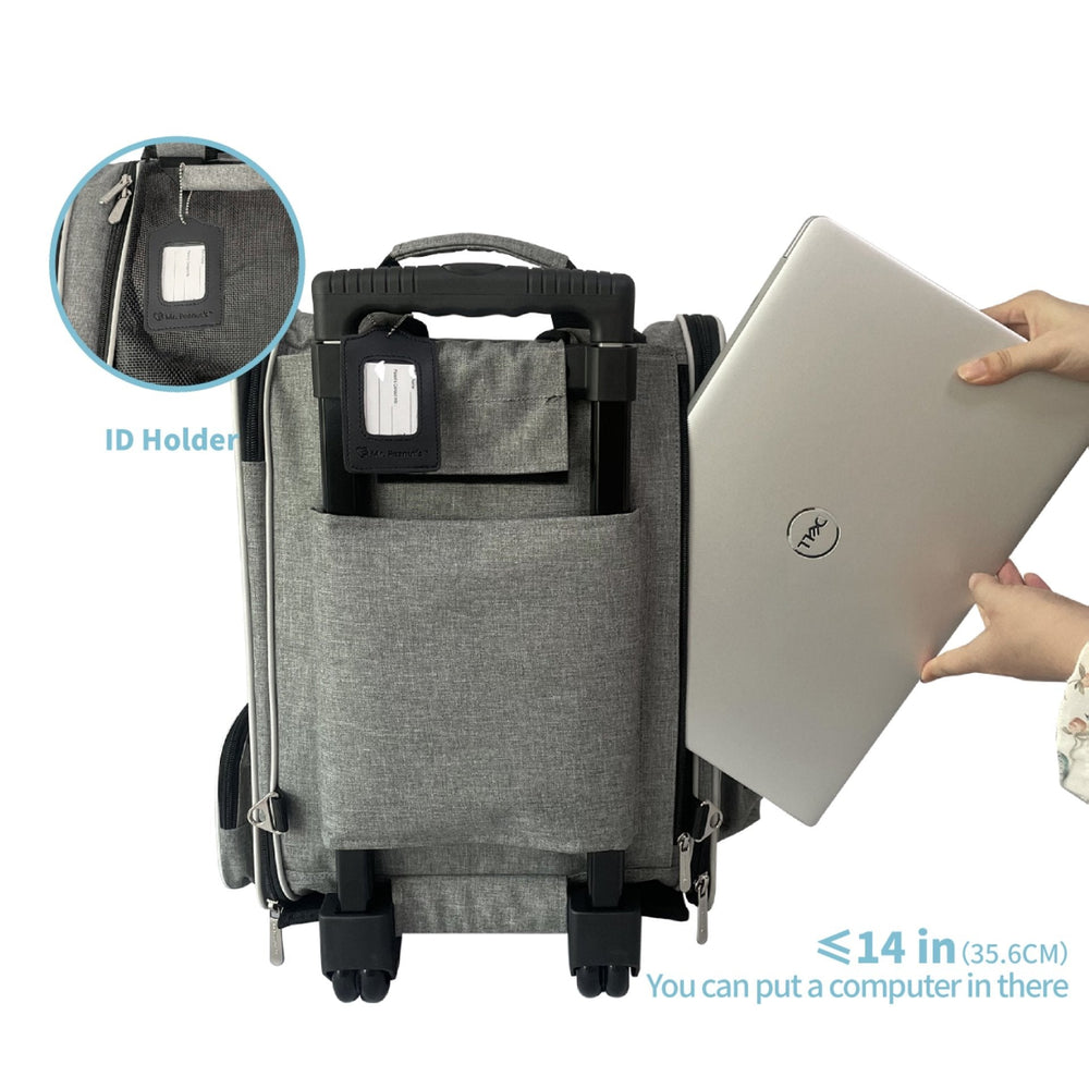 Mr. Peanut's Malibu Series Backpack Pet Carrier Stroller With Detachable Wheelbase
