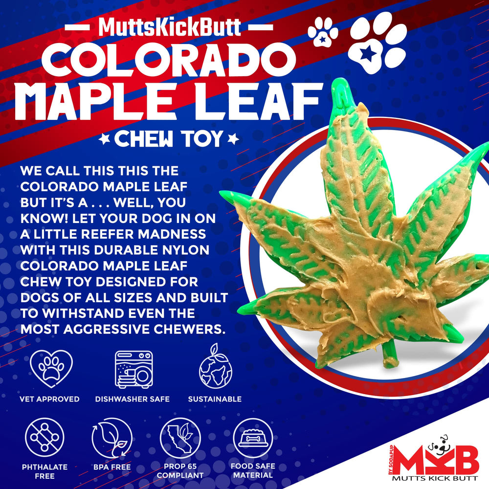 Colorado Maple Leaf Durable Nylon Dog Chew Toy