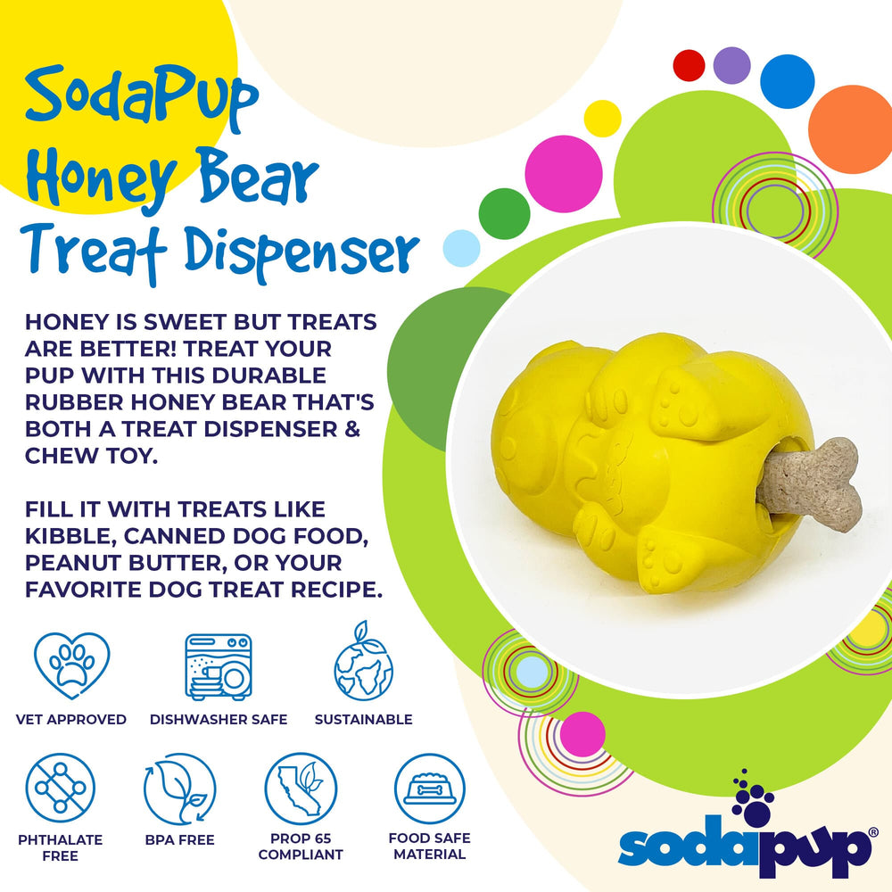 Honey Bear Durable Rubber Treat Dispenser