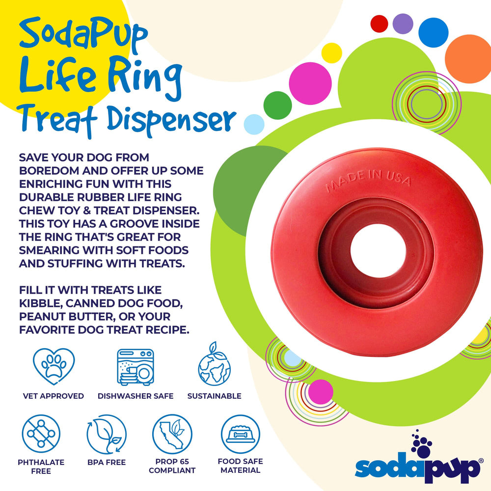 Life Ring Durable Rubber Chew Toy & Treat Dispenser