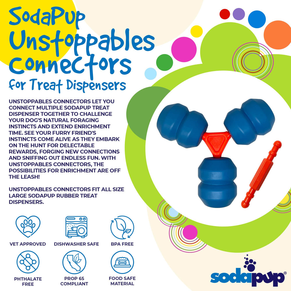 Unstoppables Connectors for SodaPup Rubber Treat Dispensers - 2 Pack