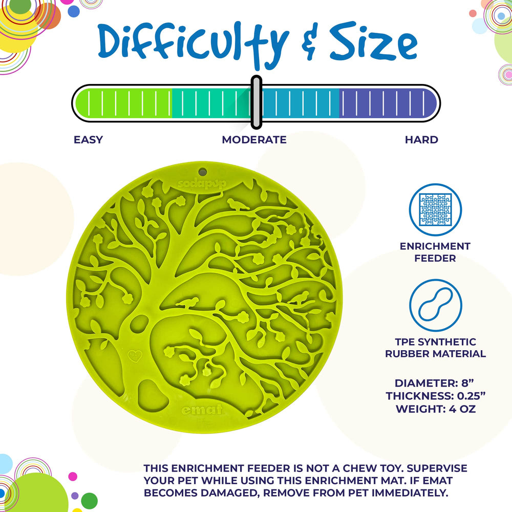 Tree of Life eMat Enrichment Lick Mat With Suction Cups