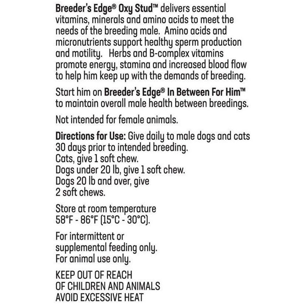 Breeder's Edge Oxy Stud Soft Chews For Small Dogs & Cats