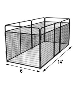 K9 Kennel Store Basic 7 Foot Tall Powder Coated Wire Kennel