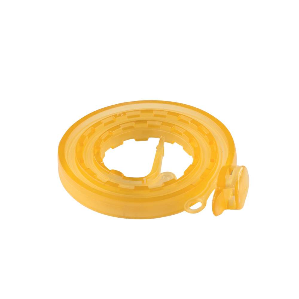 ALZOO Plant-Based Flea & Tick Collar for Medium Dog itself is a yellow, coiled collar