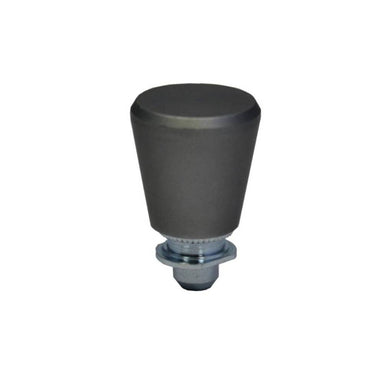 A Security Boss MaxSeal Security Pin Lock with a cylindrical shape, featuring a dark-colored knob and a threaded metal bolt at the base for secure attachment