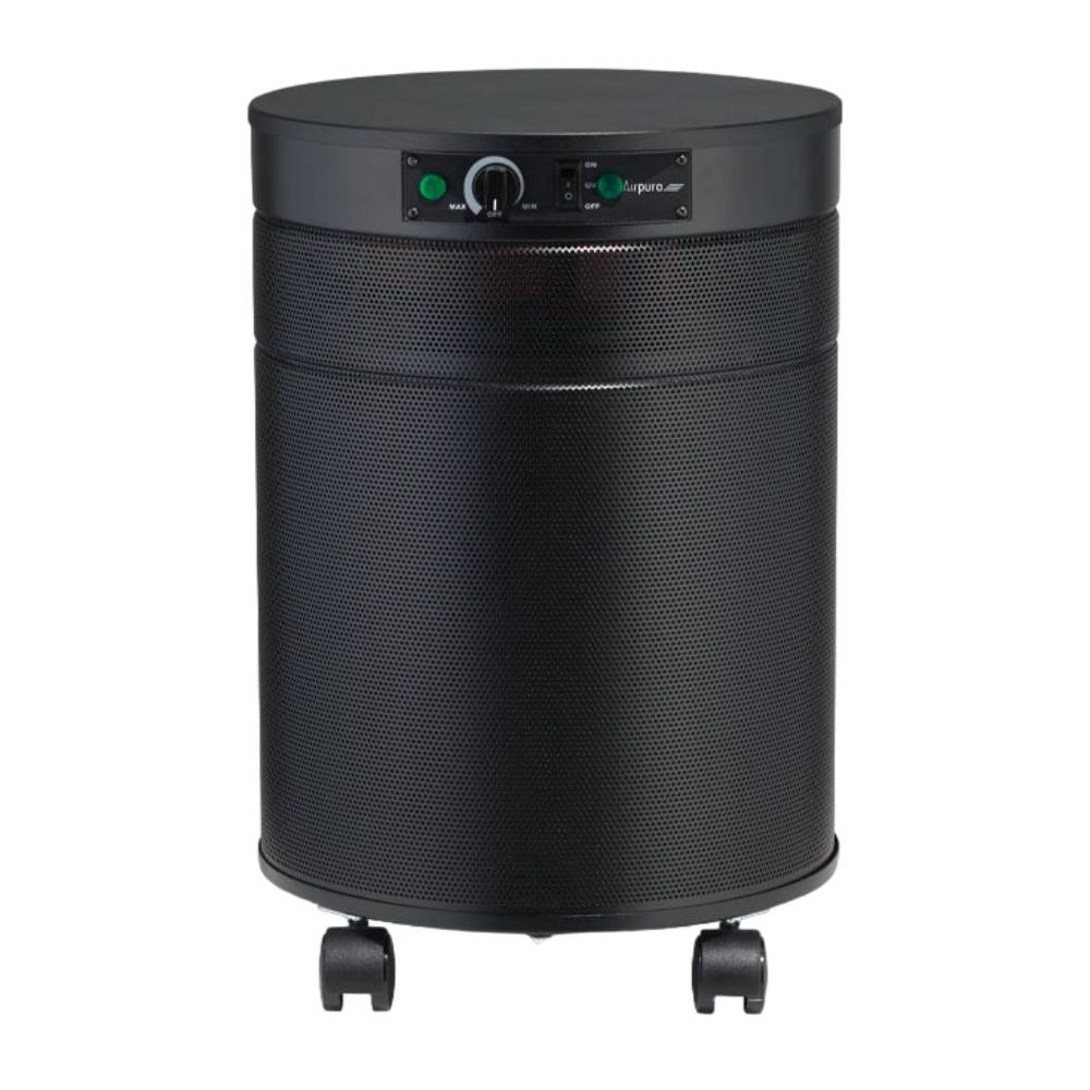 A black Airpura P714 - Germs, Mold, and Chemicals Reduction Air Purifier