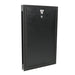 A black Security Boss SB4 Pet Screen Door with a closed panel, highlighting its sturdy construction and secure closure