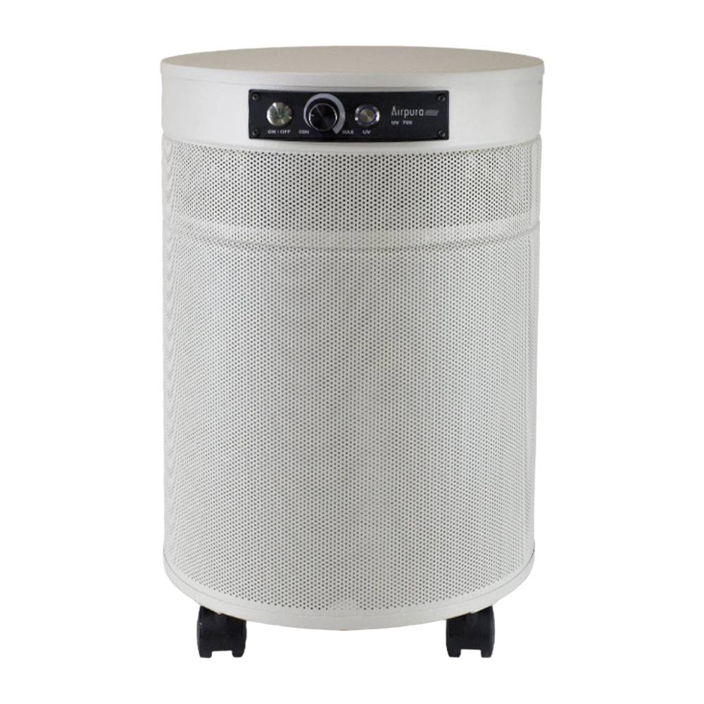 A cream-colored version of the Airpura P700+ - Germs, Mold, and Chemicals Reduction Air Purifier is shown