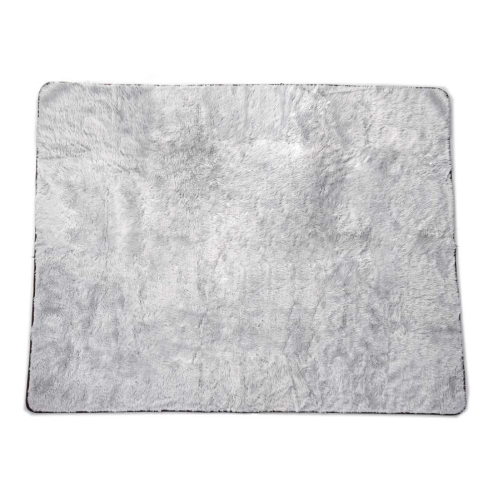 A grey blanket viewed from above, highlighting the smooth and soft surface of the Paw PupProtector™ Short Fur Waterproof Throw Blanket - Grey Dog Blanket