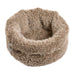 Alpaca Bowsers The Muffy Dog Bed appears as a plush brown round nest with thick raised edges for comfort and support