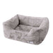 A luxurious single-layer dog bed in taupe from the Hello Doggie Luxe Dog Bed collection