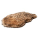 An empty Curve Sable Tan Paw PupRug Faux Fur Orthopedic Dog Bed showcasing its luxurious faux fur texture