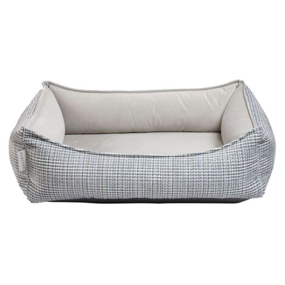 Arctica Bowsers Oslo Ortho Bed in light gray with raised orthopedic sides and a soft cushioned sleeping area for dogs