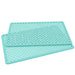 A sea glass-colored WetMutt Wet Mat 34 x 22 with a textured, perforated surface