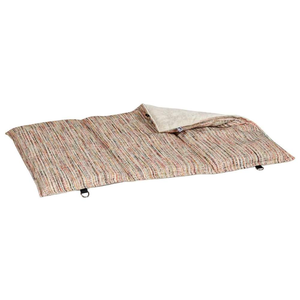 A sorrento multicolored, textured Bowsers Yugen Reversible Pad with a fold-over flap revealing a cream interior