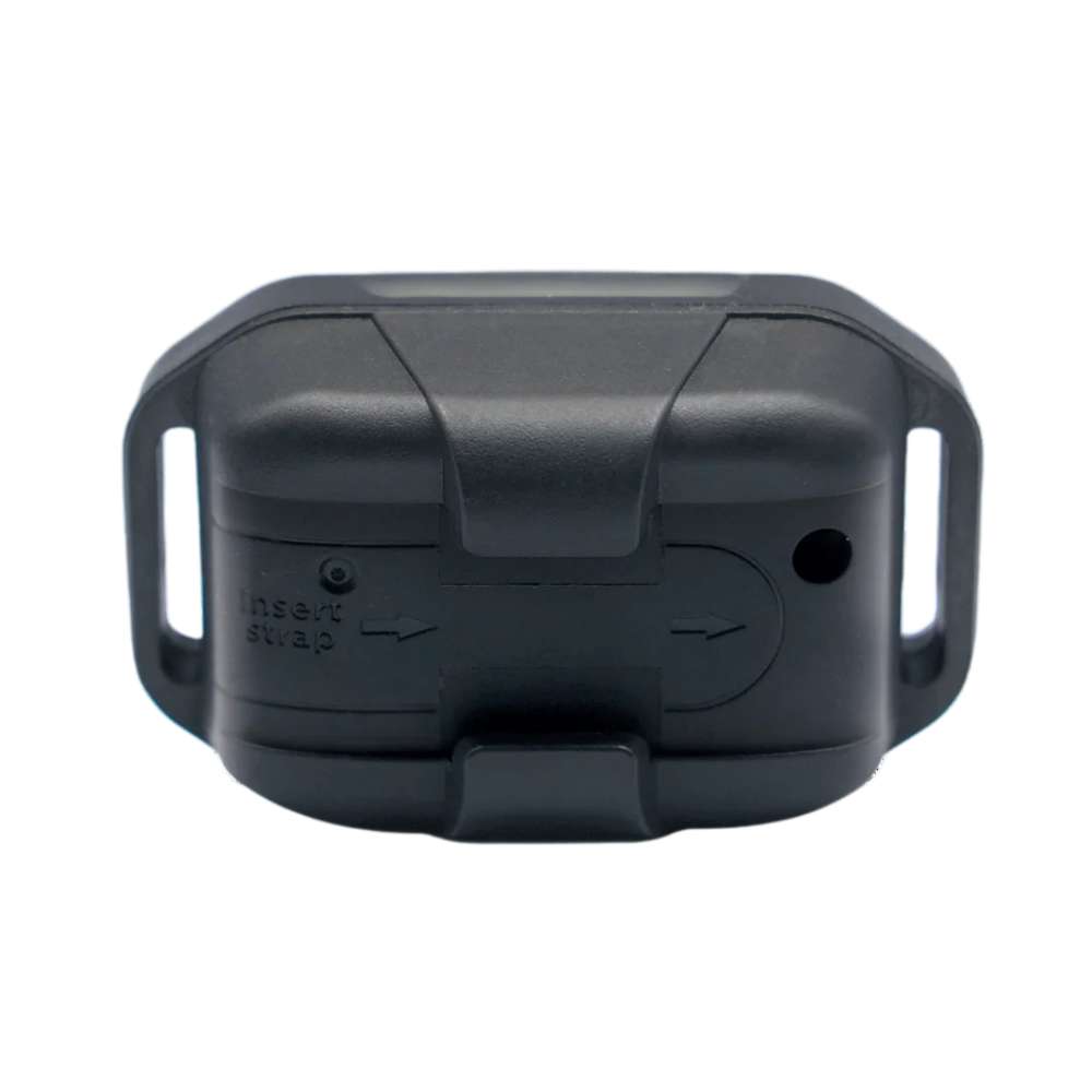 Back view of Dogtra 280X/200iQ Additional Receiver shows strap slots and its small, durable design