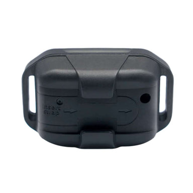 Back view of Dogtra 280X/200iQ Additional Receiver shows strap slots and its small, durable design
