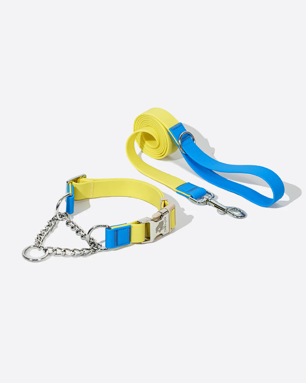 Bella & Pal Aqua PVC Waterproof Martingale Collar and Leash Set Mini Yellow