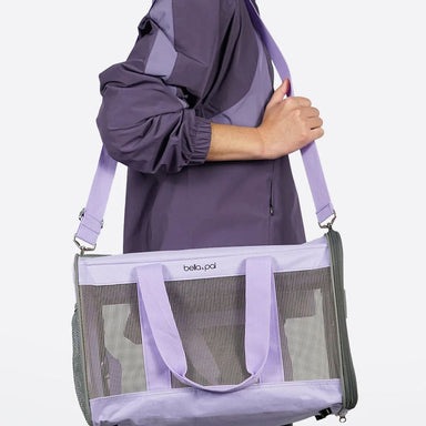 Bella & Pal Portable Pet Travel Carrier Lilac Mist Side View
