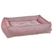 Berry Bowsers Sterling Lounge Dog Bed in soft berry pink features plush raised sides and a cushioned center