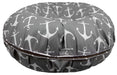 Bessie and Barnie Outdoor Bagel Dog Bed Grey Anchor