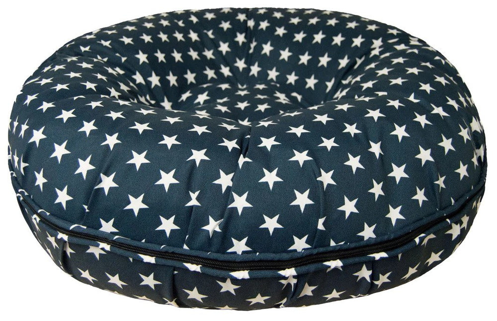 Bessie and Barnie Outdoor Bagel Dog Bed Star Banner