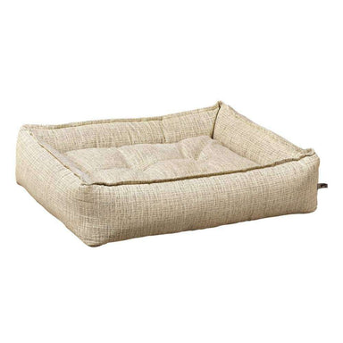 Birch Bowsers Sterling Lounge Dog Bed in light beige has supportive bolstered edges and a soft padded base