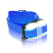 Blue Dogtra EDGE Additional Receiver Dog Collar with a silver receiver is shown neatly coiled, highlighting its bold and cool-toned design