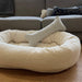 Bowsers Bumper Bone Pillows On A Dog Bed