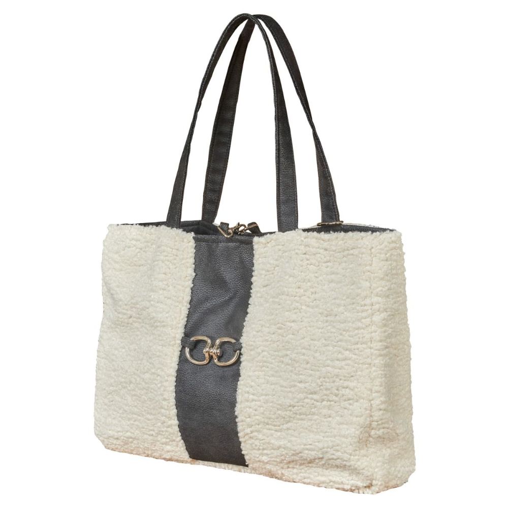 Bowsers Carry-All Bag Ivory Sheepskin