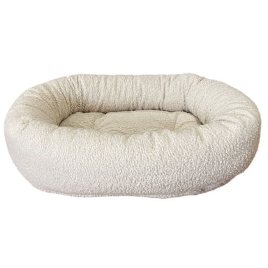 Bowsers Donut Dog Bed - Couture Collection Ivory Sheepskin