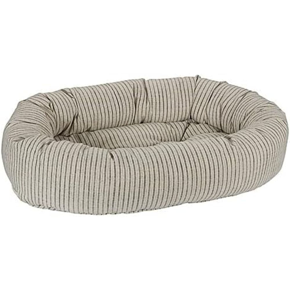 Bowsers Donut Dog Bed - Diamond Collection Augusta Ticking