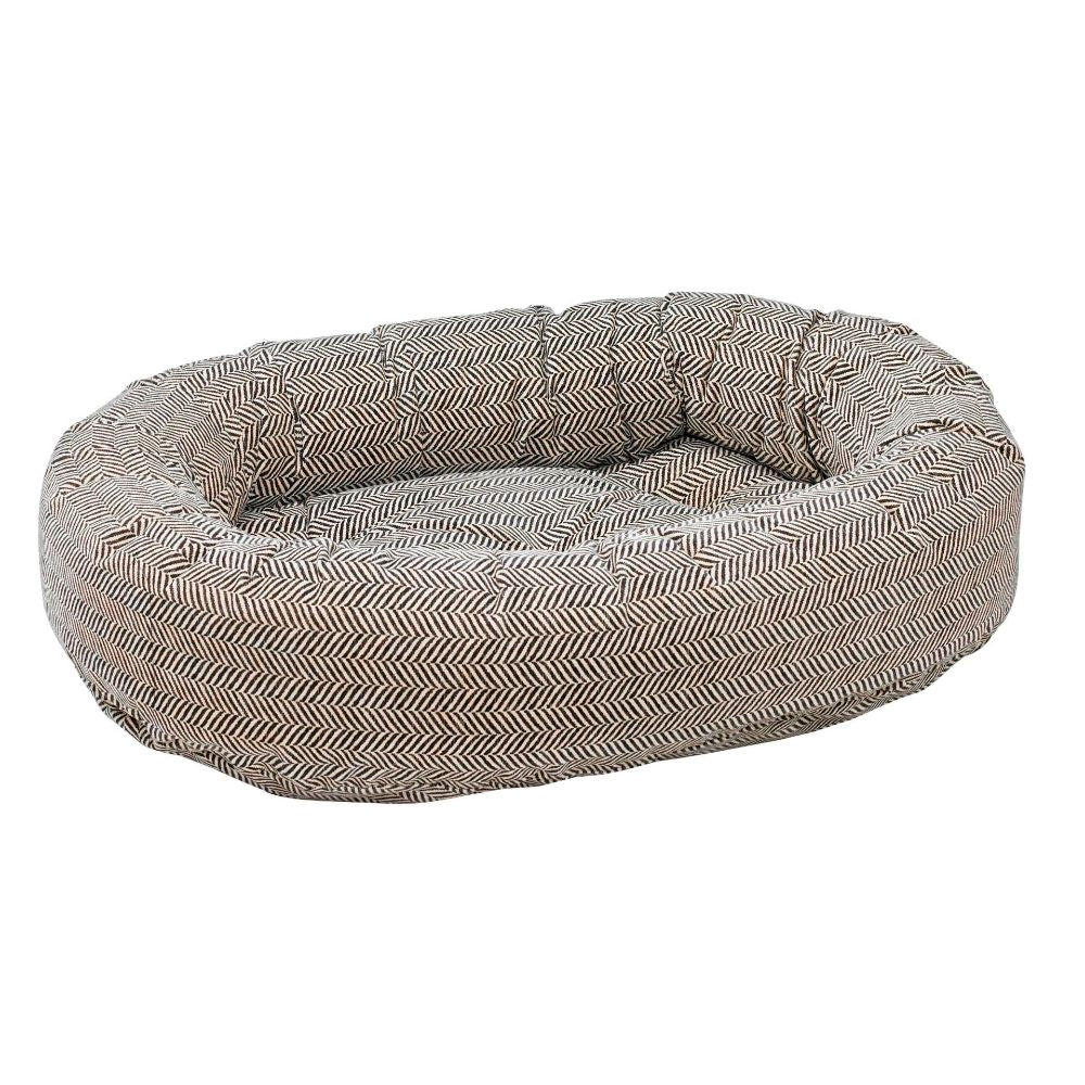 Bowsers Donut Dog Bed - Diamond Collection Herringbone