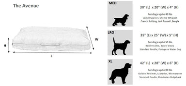 Bowsers The Avenue Bed Cover Size Guide
