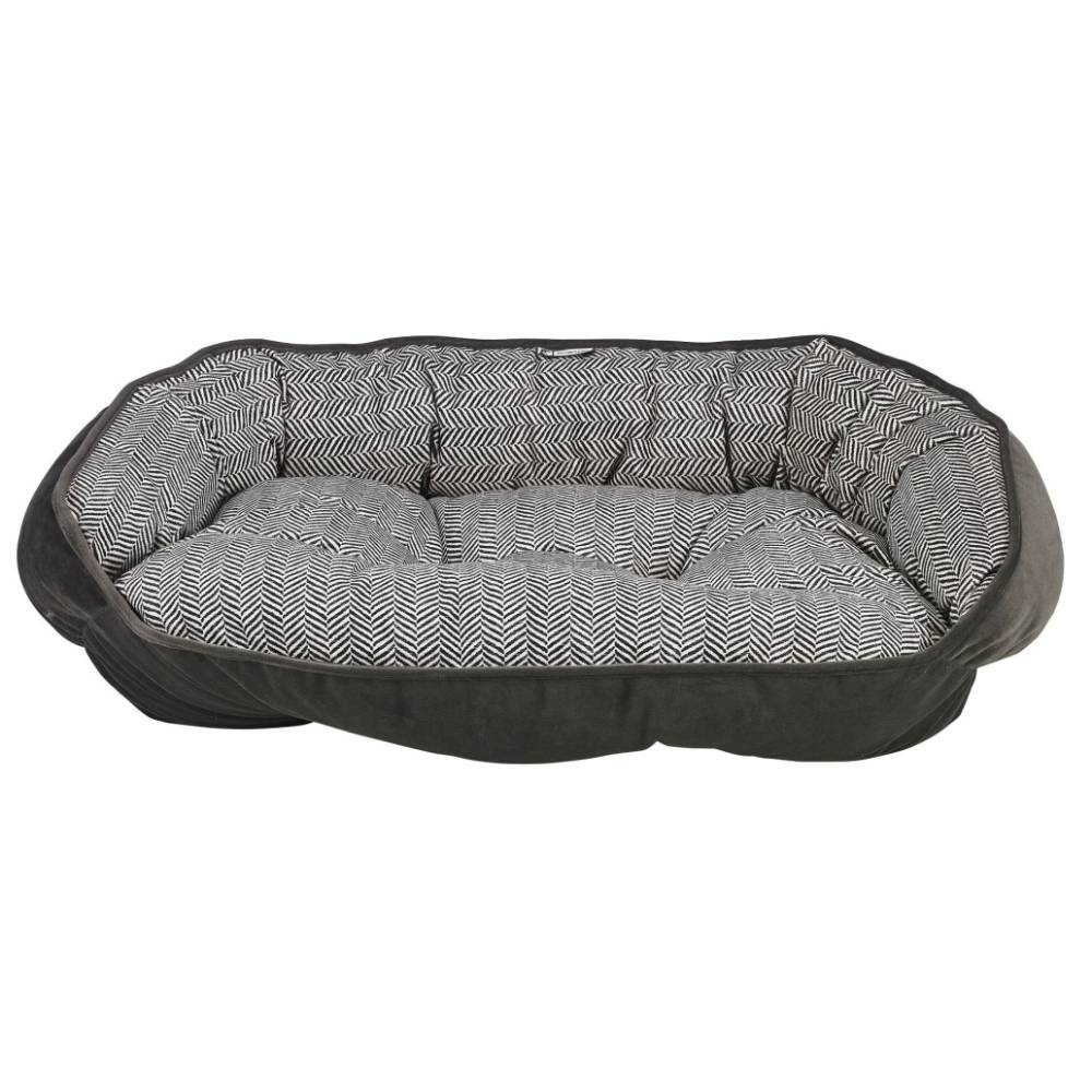 Bowsers The Crescent Bed Herringbone Doggie Bed Reversible