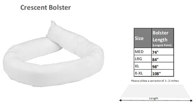 Bowsers The Crescent Bed Inner Bolster Size Chart