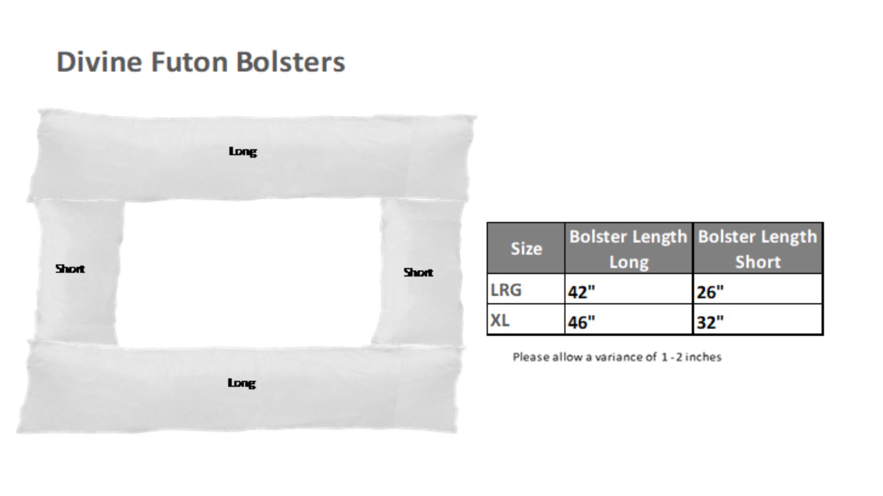Bowsers The Divine Futon Inner Bolsters (Set Of 4) For Dog Beds Size Chart