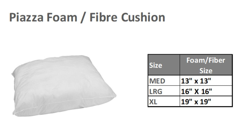 Bowsers The Piazza Bed Center Cushion Replacement Size Chart